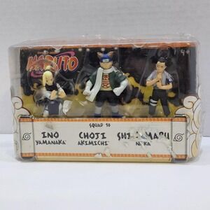 Shonen Jump Naruto Squad 10 Figure Set Ino Choji Shikamaru Mattel New